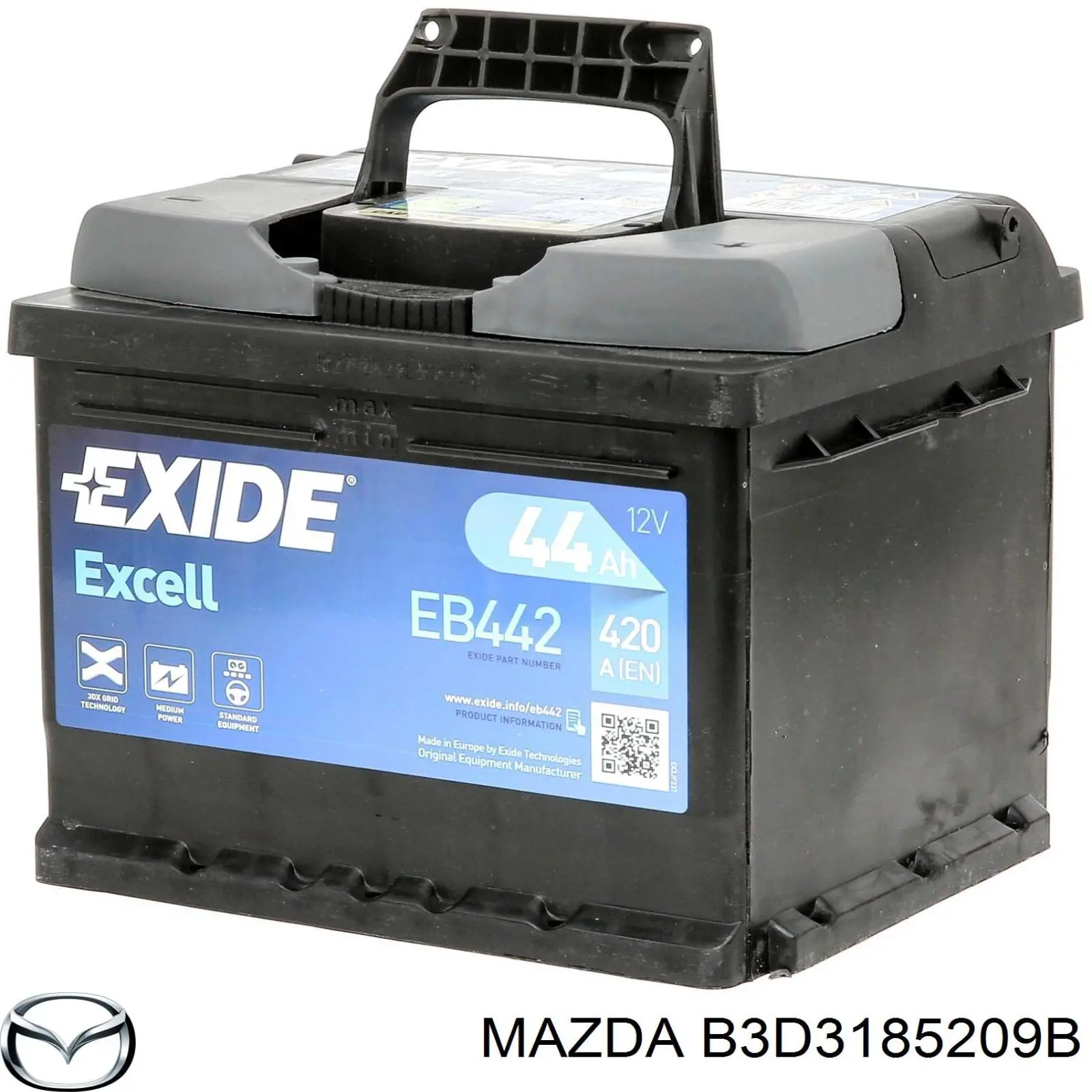 Купити B3D3185209B Mazda Автомобільна батарея