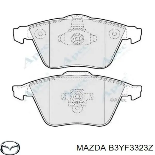 Гальмівні колодки Mazda B3YF3323Z ціна, від 45.21 USD