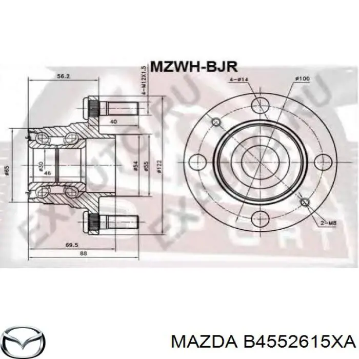 B4552615XA Mazda маточина задня