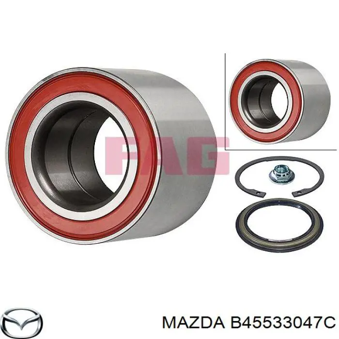 Підшипник ступиці B45533047C Mazda