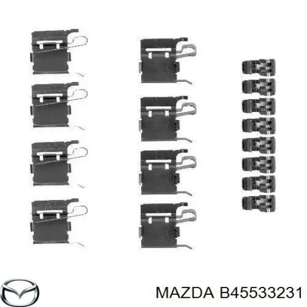 Комплект пружинок кріплення дискових колодок, передніх Mazda B45533231 ціна, від 4.78 USD
