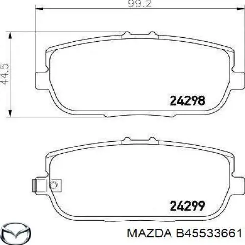  Mazda B45533661 ціна, від 11.39 USD