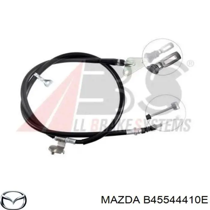 Трос стоянкового гальма задній правий Mazda B45544410E ціна, від 32.30 USD