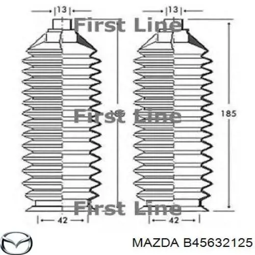 Пильник рульової тяги Mazda B45632125 ціна, від 6.18 USD