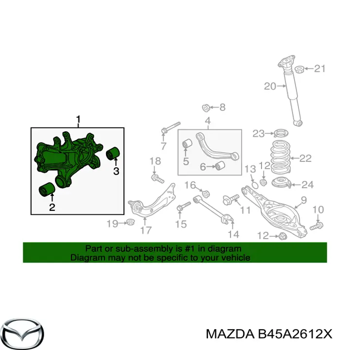  Mazda B45A2612X ціна, від 24.70 USD