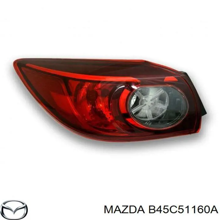 Ліхтар задній лівий, зовнішній B45C51160C Mazda