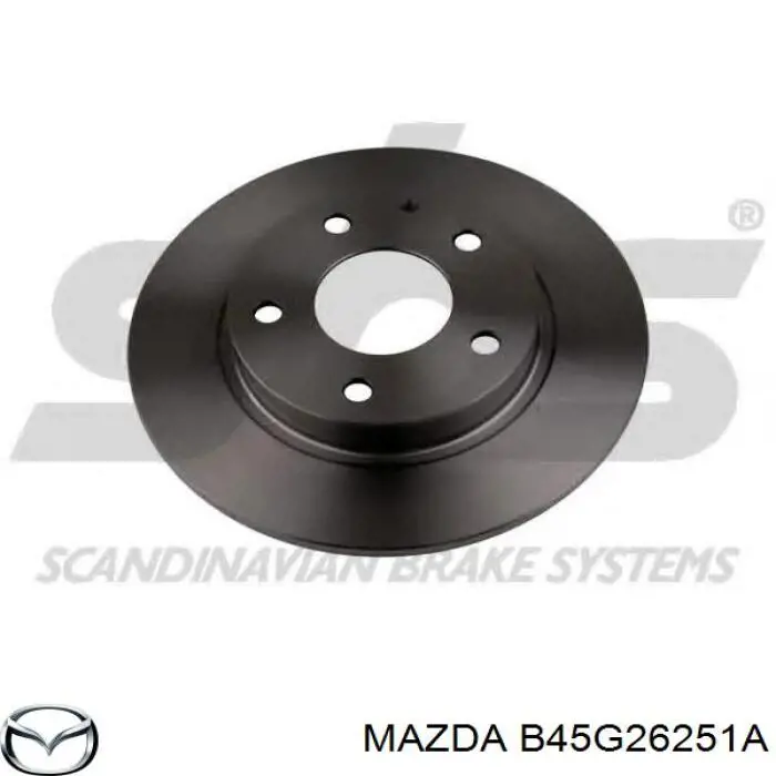 Купити B45G26251A Mazda Диск заднього гальма