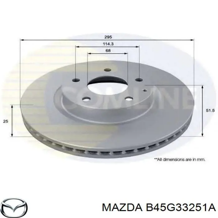 Купити B45G33251A Mazda Ротор гальмівний
