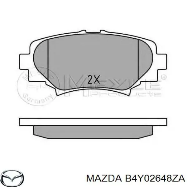 Задні дискові колодки Mazda B4Y02648ZA