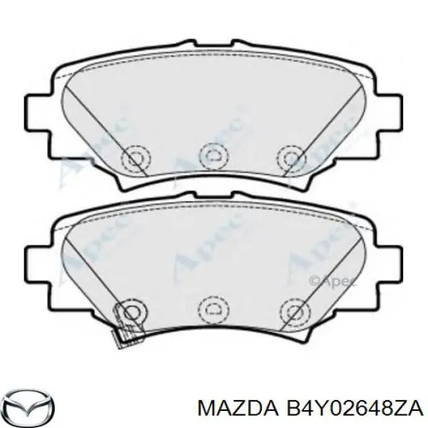 B4Y02648ZA Mazda Колодки гальмівні задні, дискові