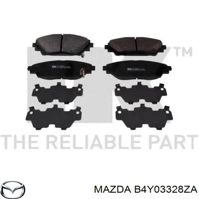 Гальмівні колодки Mazda B4Y03328ZA ціна, від 38.47 USD