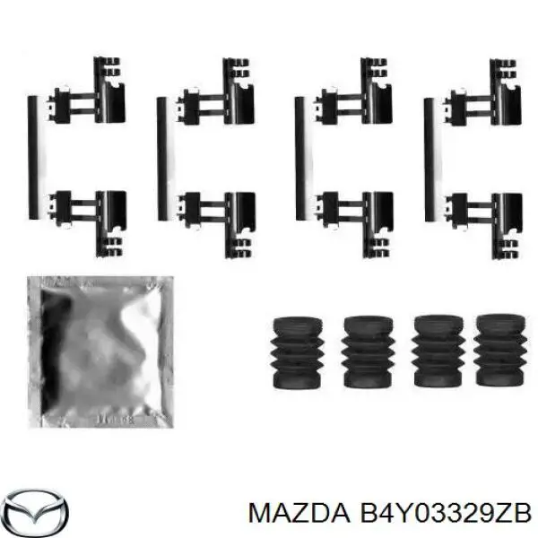 Ремкомплект гальмівних колодок Mazda B4Y03329ZB ціна, від 14.67 USD
