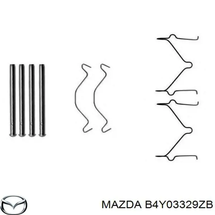 Купити B4Y03329ZB Mazda Ремкомплект гальмівних колодок