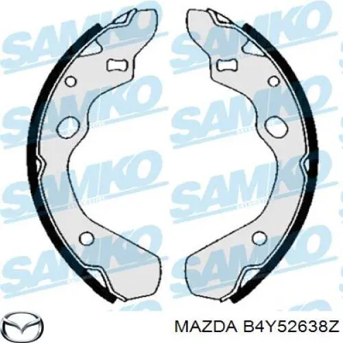 B4Y52638Z Mazda Колодки гальмівні задні, барабанні