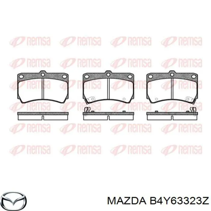 B4Y63323Z Mazda колодки гальмівні передні, дискові