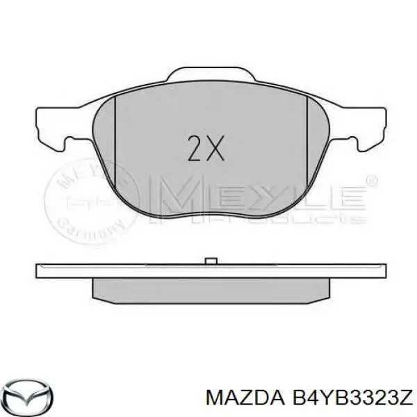 Передні тормозні колодки B4YB3323Z Mazda