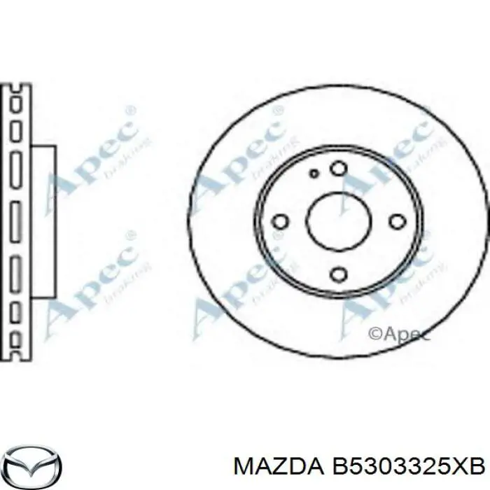 B5303325XB Mazda диск гальмівний передній
