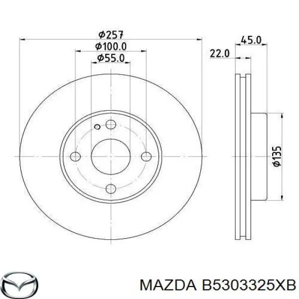 Купити B5303325XB Mazda Ротор гальмівний