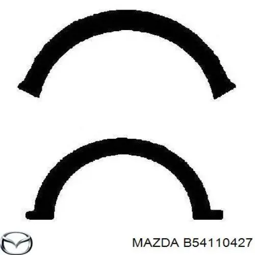 Прокладка піддону картера двигуна, півкільце переднє Mazda 323 100 4 (BG) (Мазда 323)
