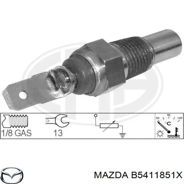 Термодатчик охолоджуючої рідини Mazda B5411851X ціна, від 5.51 USD