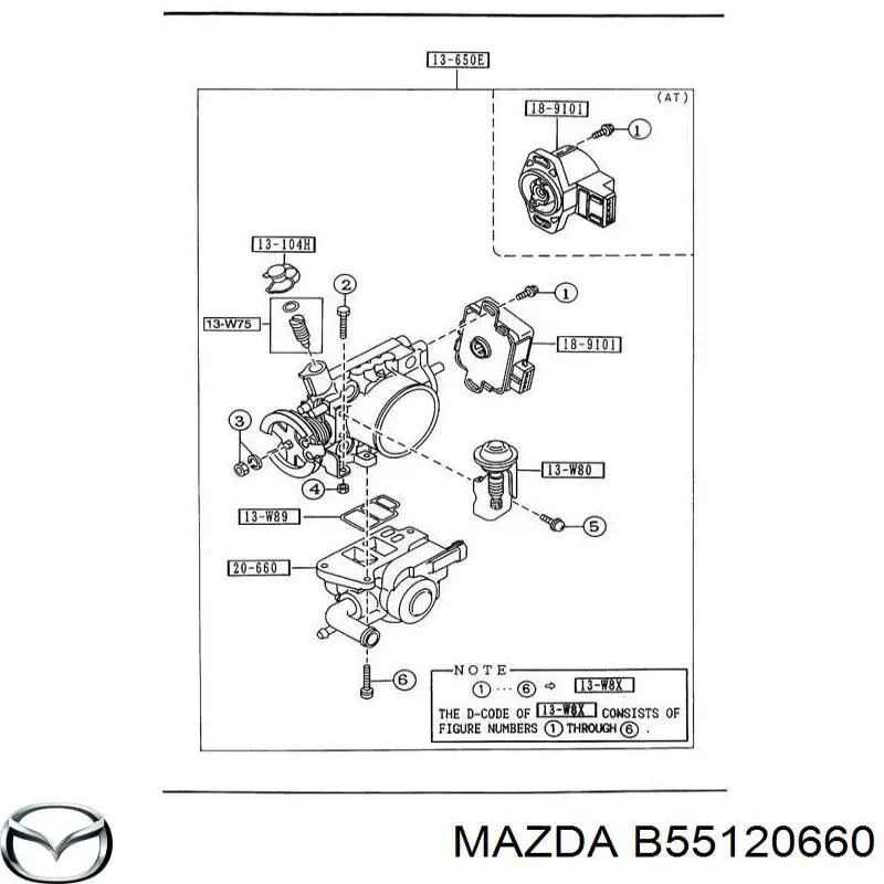 Купити B55120660 Mazda 
