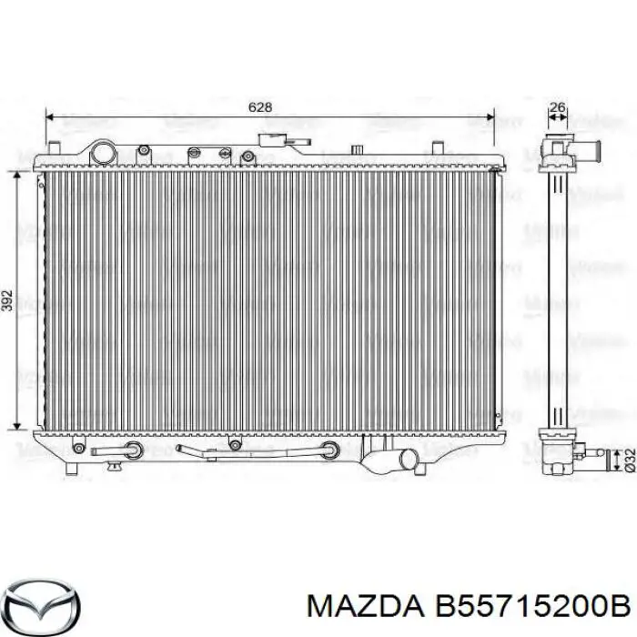 B55715200B Mazda радіатор охолодження двигуна