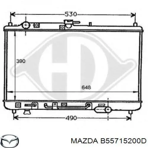 B55715200D Mazda радіатор охолодження двигуна