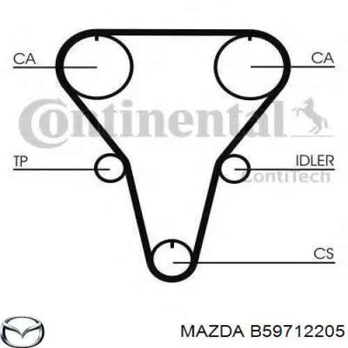 Зубчастий ремінь Mazda B59712205 ціна, від 16.84 USD