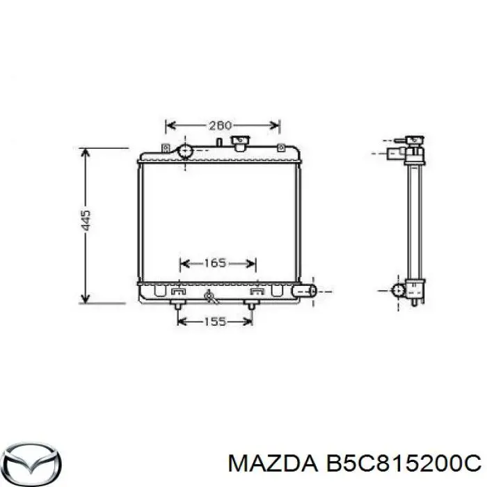 B5C815200C Mazda Радіатор охолодження двигуна