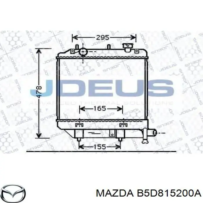 Радіатор основний Mazda B5D815200A ціна, від 61.18 USD
