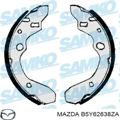 Колодки гальмові задні, барабанні Mazda B5Y62638ZA ціна, від 15.08 USD