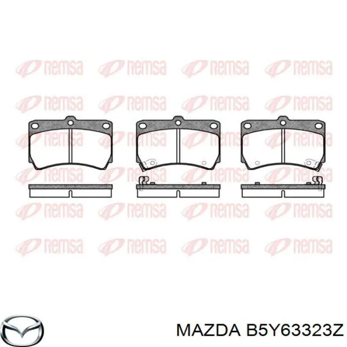 Гальмівні колодки Mazda B5Y63323Z ціна, від 14.21 USD