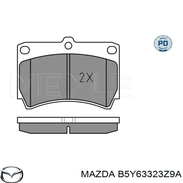 B5Y63323Z9A Mazda колодки гальмівні передні, дискові