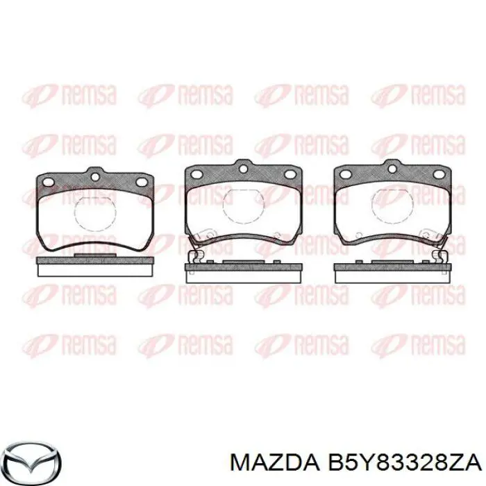 Колодки гальмівні передні, дискові B5Y83328ZA Mazda