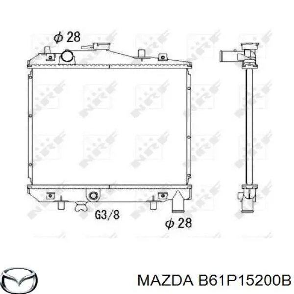 B61P15200B Mazda Радіатор охолодження двигуна
