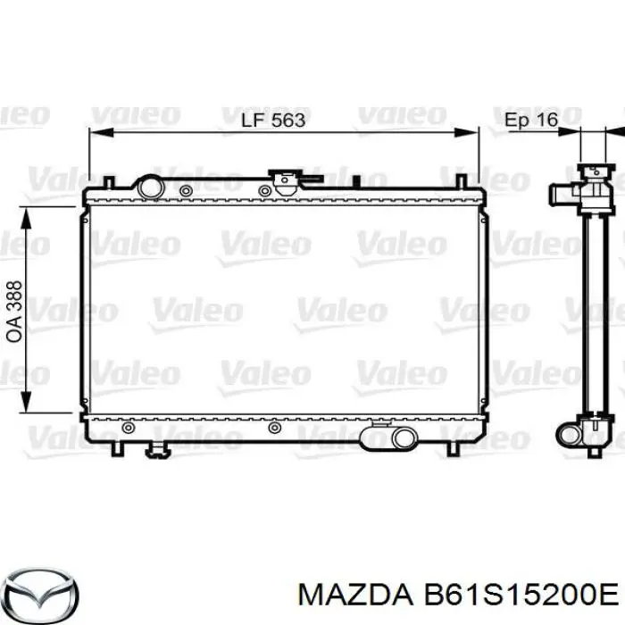 B61S15200E Mazda радіатор охолодження двигуна