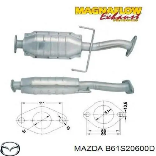 Конвертор-каталізатор (каталітичний нейтралізатор) Mazda 323 F 4 (BG) (Мазда 323)