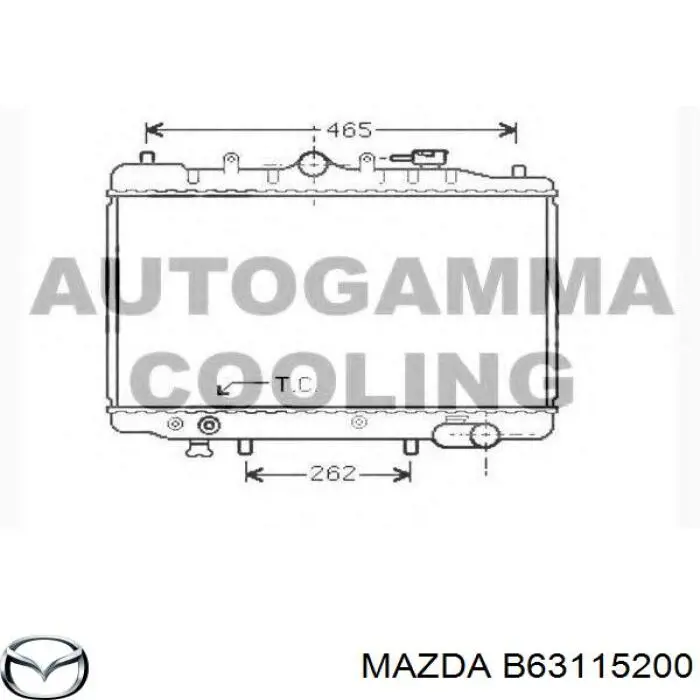 Радіатор основний Mazda B63115200 ціна, від 16.47 USD