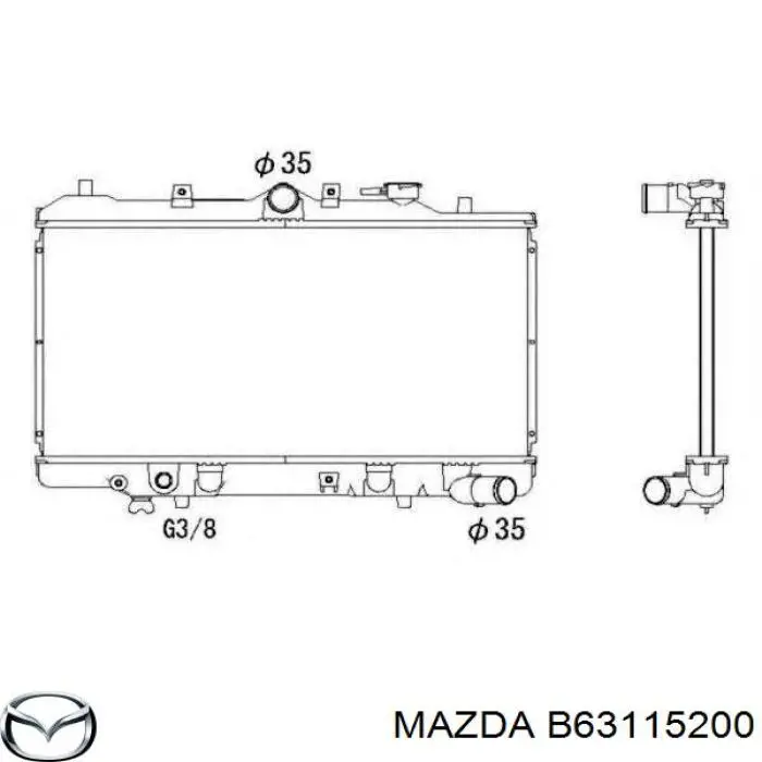 Радіатор B63115200 Mazda