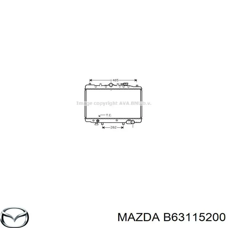 B63115200 Mazda Радіатор охолодження двигуна