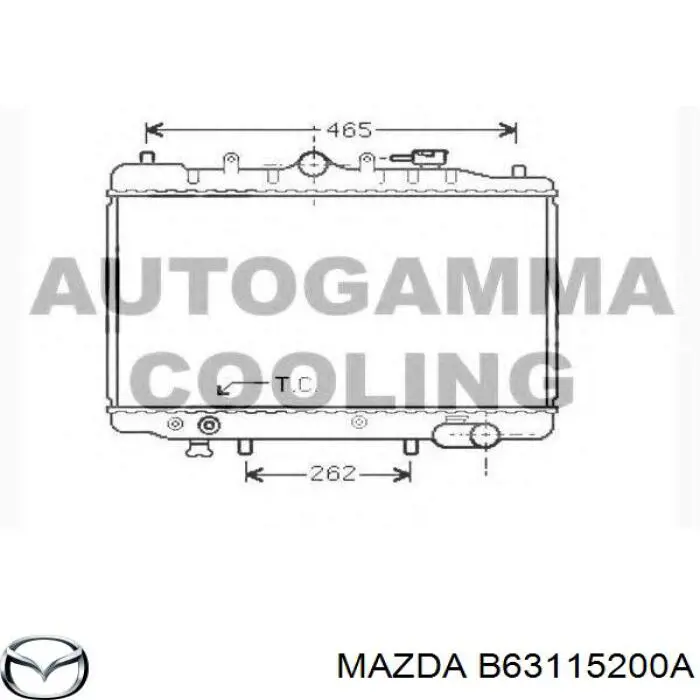 B63115200A Mazda радіатор охолодження двигуна