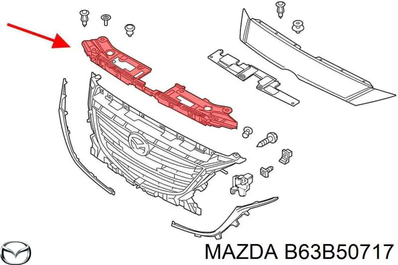 Кронштейн решітки радіатора Mazda 3 (BM, BN) (Мазда 3)