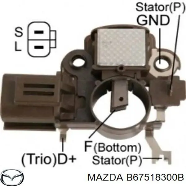Генератор Mazda B67518300B ціна, від 28.22 USD
