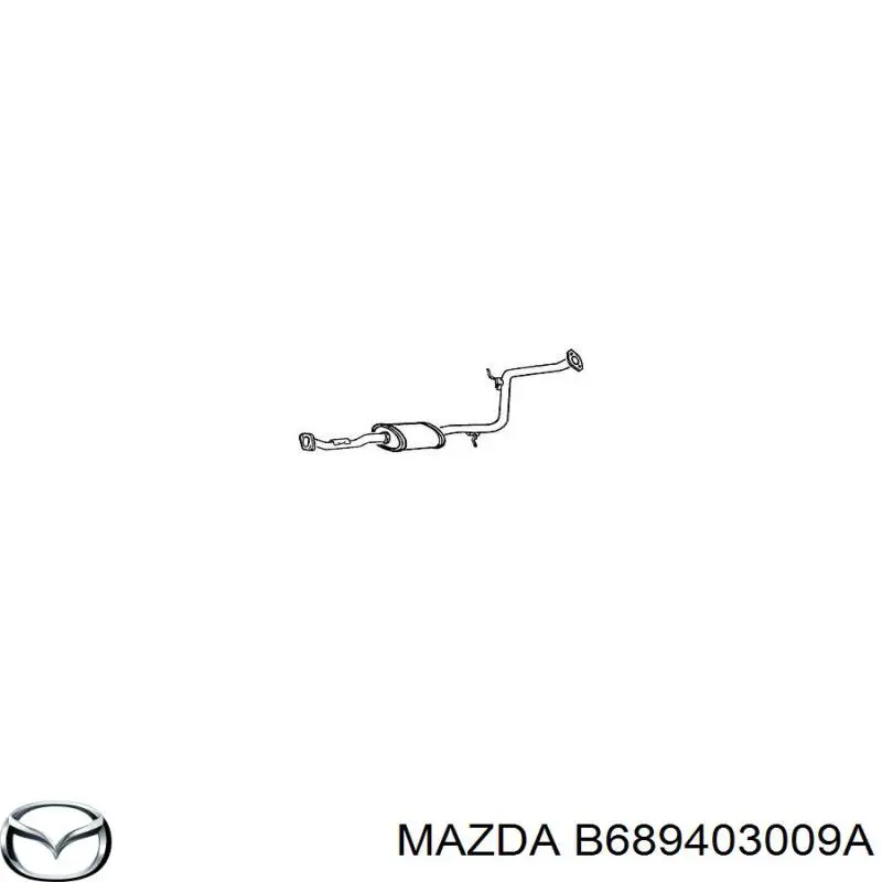 Глушник, центральна частина Mazda 323 F 4 (BG) (Мазда 323)