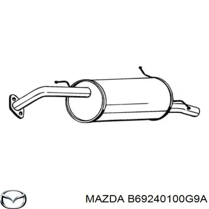  Глушник, задня частина Mazda 323 