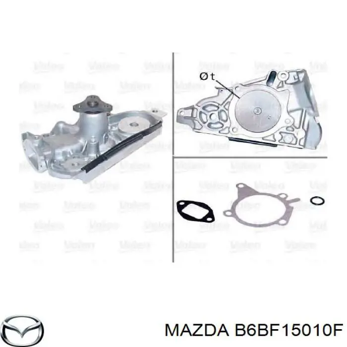 B6BF15010F Mazda Насос охолодження