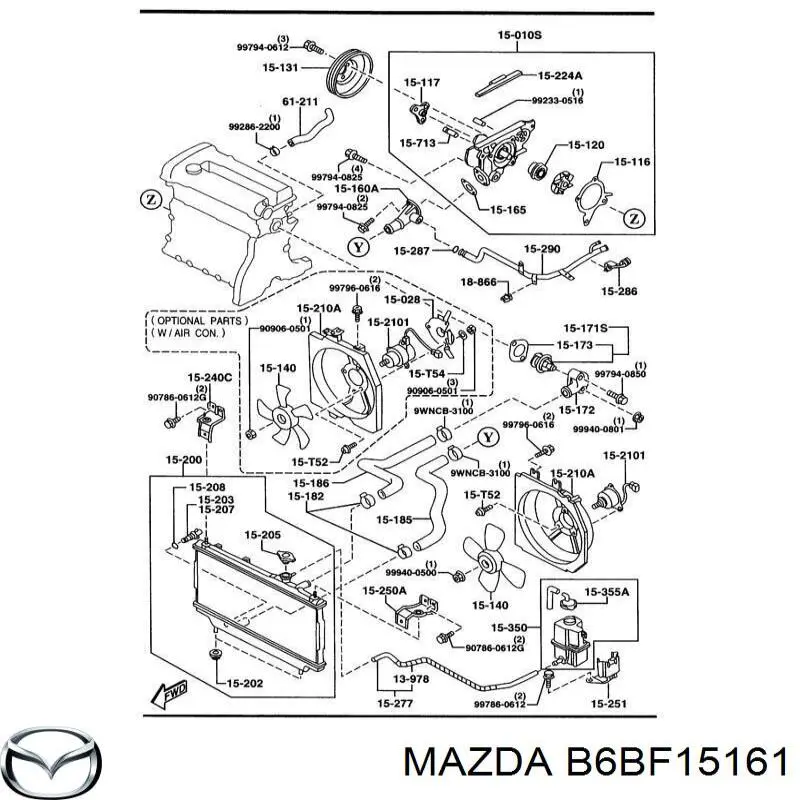 Купити B6BF15161 Mazda 