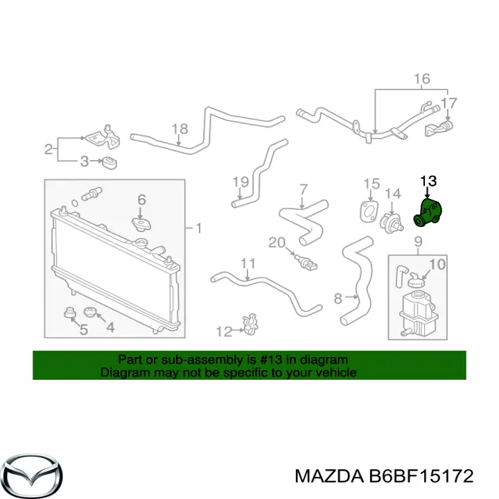 Купити B6BF15172 Mazda 