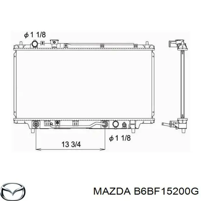 Купити B6BF15200G Mazda Радіатор двигуна