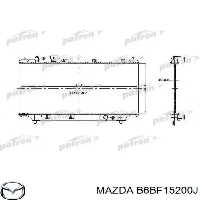 Радіатор Y70115200 Mazda